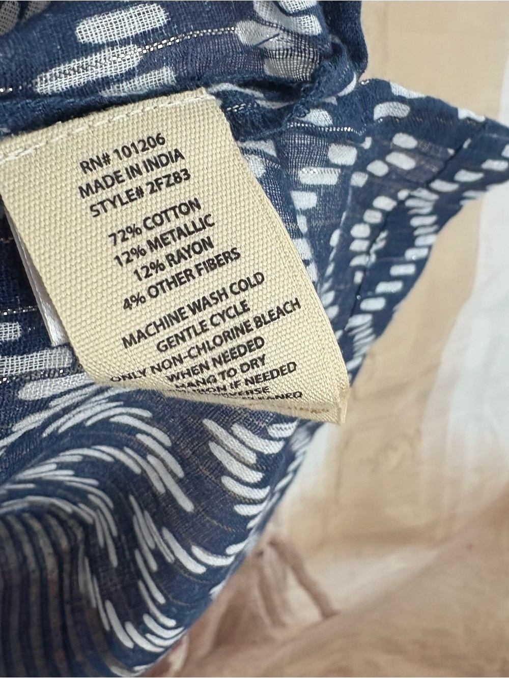 NEW Soft Surrounding Brillar Navy Patterned Foil Tiered Maxi Skirt and Top Set - Picture 12 of 13